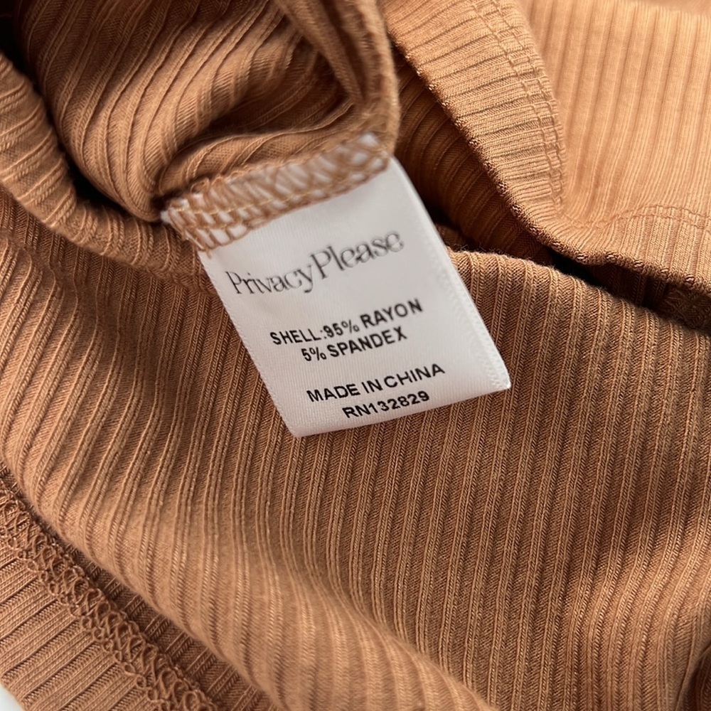 Privacy Please Brown Ribbed Tank! NWT! - Picture 4 of 6